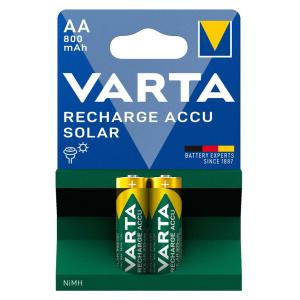 VARTA επαναφορτιζόμενες μπαταρίες λιθίου Solar, AA, 800mAh, 1.2V, 2τμχ | Μπαταρίες | elabstore.gr