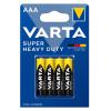 VARTA μπαταρίες Zinc Carbon Super Heavy Duty, AAA/R03, 1.5V, 4τμχ | Μπαταρίες | elabstore.gr
