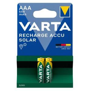 VARTA επαναφορτιζόμενες μπαταρίες λιθίου Solar, AAA, 550mAh, 1.2V, 2τμχ | Μπαταρίες | elabstore.gr