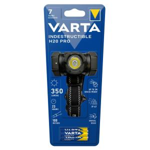 VARTA LED φακός κεφαλής Indestructible H20 Pro, 350lm, IP67, μαύρος | Φωτισμός | elabstore.gr