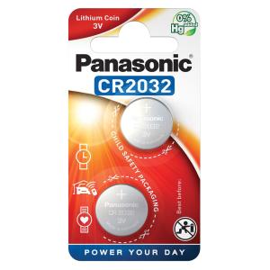 PANASONIC μπαταρία λιθίου, CR2032, 3V, 2τμχ | Μπαταρίες | elabstore.gr