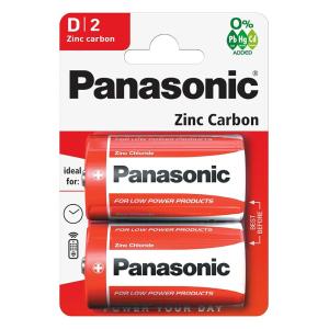 PANASONIC μπαταρίες Zinc Carbon, D/R20, 1.5V, 2τμχ | Μπαταρίες | elabstore.gr