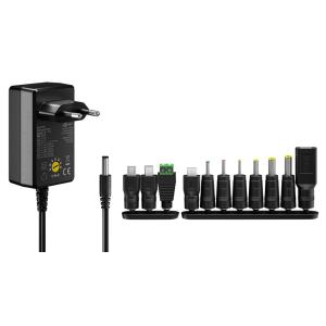 GOOBAY επιτοίχιος φορτιστής 65592, 3V-12V, 3.6W, 12 tips | Τροφοδοσία Ρεύματος | elabstore.gr
