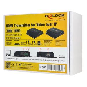 DELOCK HDMI video extender 65943, μέσω καλωδίου δικτύου, 1080p, HDBitT | Καλώδια - Αντάπτορες | elabstore.gr