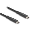 DELOCK καλώδιο USB-C 80023, 100W, 20 Gbps, 0.5m, USB4, E-Marker, μαύρο | Καλώδια - Αντάπτορες | elabstore.gr