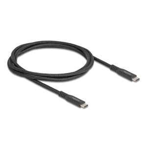DELOCK καλώδιο USB-C 80024, 100W, 20 Gbps, 1m, USB4, E-Marker, μαύρο | Καλώδια - Αντάπτορες | elabstore.gr