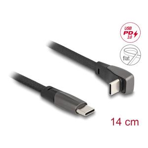 DELOCK καλώδιο USB-C 80750, 60W, flat, γωνιακό, 480 Mbps, 14cm, μαύρο | eLabstore.gr DELOCK καλώδιο USB-C 80750, 60W, flat, γωνιακό, 480 Mbps, 14cm, μαύρο | Καλώδια - Αντάπτορες | elabstore.gr
