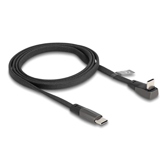 DELOCK καλώδιο USB-C 80751, 60W, flat, γωνιακό, 480 Mbps, 1m, μαύρο | eLabstore.gr DELOCK καλώδιο USB-C 80751, 60W, flat, γωνιακό, 480 Mbps, 1m, μαύρο | Καλώδια - Αντάπτορες | elabstore.gr