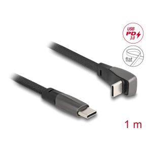 DELOCK καλώδιο USB-C 80751, 60W, flat, γωνιακό, 480 Mbps, 1m, μαύρο | eLabstore.gr DELOCK καλώδιο USB-C 80751, 60W, flat, γωνιακό, 480 Mbps, 1m, μαύρο | Καλώδια - Αντάπτορες | elabstore.gr
