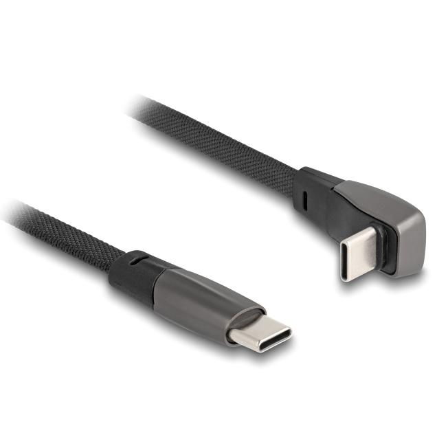 DELOCK καλώδιο USB-C 80751, 60W, flat, γωνιακό, 480 Mbps, 1m, μαύρο | eLabstore.gr DELOCK καλώδιο USB-C 80751, 60W, flat, γωνιακό, 480 Mbps, 1m, μαύρο | Καλώδια - Αντάπτορες | elabstore.gr