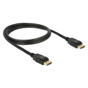 DELOCK καλώδιο DisplayPort 1.2 83805, 4K/60Hz, 21.6 Gbps, 1m, μαύρο | Καλώδια - Αντάπτορες | elabstore.gr