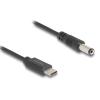 DELOCK καλώδιο USB-C σε DC 5.5 x 2.1mm 85397, 1m, μαύρο | Καλώδια - Αντάπτορες | elabstore.gr