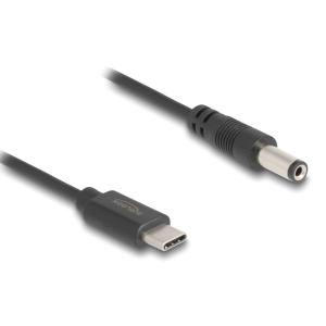 DELOCK καλώδιο USB-C σε DC 5.5 x 2.1mm 85397, 1m, μαύρο | Καλώδια - Αντάπτορες | elabstore.gr