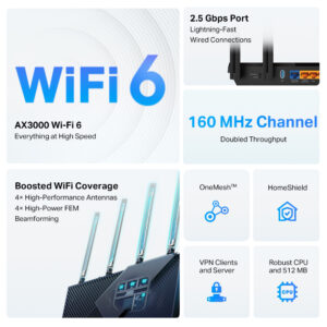 TP-LINK Router Archer AX55 Pro, WiFi 6, 3Gbps AX3000, Dual Band, V.1.0 | eLabstore.gr TP-LINK Router Archer AX55 Pro, WiFi 6, 3Gbps AX3000, Dual Band, V.1.0 | Δικτυακά | elabstore.gr