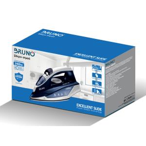 BRUNO σίδερο ατμού Excellent Slide BRN-0145 με κεραμική πλάκα, 2400W | eLabstore.gr BRUNO σίδερο ατμού Excellent Slide BRN-0145 με κεραμική πλάκα, 2400W | Οικιακός εξοπλισμός | elabstore.gr