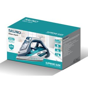 BRUNO σίδερο ατμού Supreme Slide BRN-0146 με κεραμική πλάκα, 3000W | eLabstore.gr