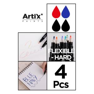 ARTIX PAINTS μαρκαδόρος σχεδίου PP928-01, μπλε/μαύρο/κόκκινο, 4τμχ | Αναλώσιμα - Είδη Γραφείου | elabstore.gr