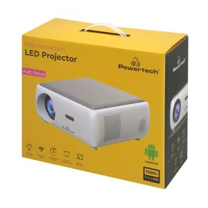 POWERTECH smart βιντεοπροβολέας PT-1242, 1080p, WiFi, Android, λευκός | Εικόνα & Ήχος | elabstore.gr