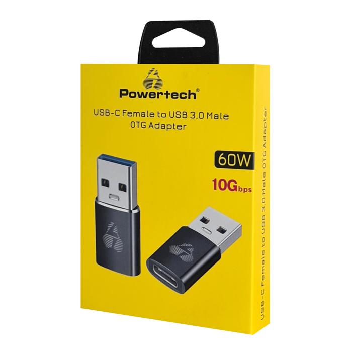POWERTECH αντάπτορας USB 3.0 σε USB-C PTR-0147, 10 Gbps, 60W, γκρι | eLabstore.gr POWERTECH αντάπτορας USB 3.0 σε USB-C PTR-0147, 10 Gbps, 60W, γκρι | Καλώδια - Αντάπτορες | elabstore.gr