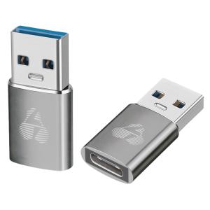 POWERTECH αντάπτορας USB 3.0 σε USB-C PTR-0147, 10 Gbps, 60W, γκρι | Καλώδια - Αντάπτορες | elabstore.gr