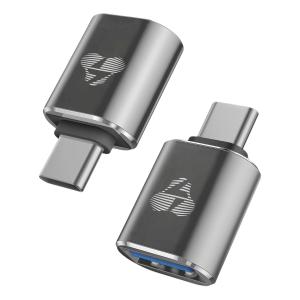 POWERTECH αντάπτορας USB-C σε USB 3.0 PTR-0148, 10 Gbps, 60W, γκρι | Καλώδια - Αντάπτορες | elabstore.gr