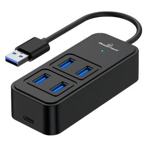 POWERTECH USB hub PTR-0153, 4x θυρών, 5 Gbps, USB σύνδεση, μαύρο | Συνοδευτικά PC | elabstore.gr