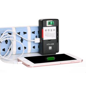 POWERTECH φορτιστής μπαταρίας κινητών QC64 με οθόνη, USB, μαύρος | Αξεσουάρ κινητών | elabstore.gr