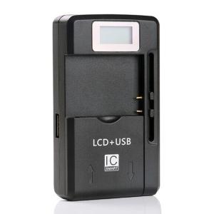 POWERTECH φορτιστής μπαταρίας κινητών QC64 με οθόνη, USB, μαύρος | Αξεσουάρ κινητών | elabstore.gr