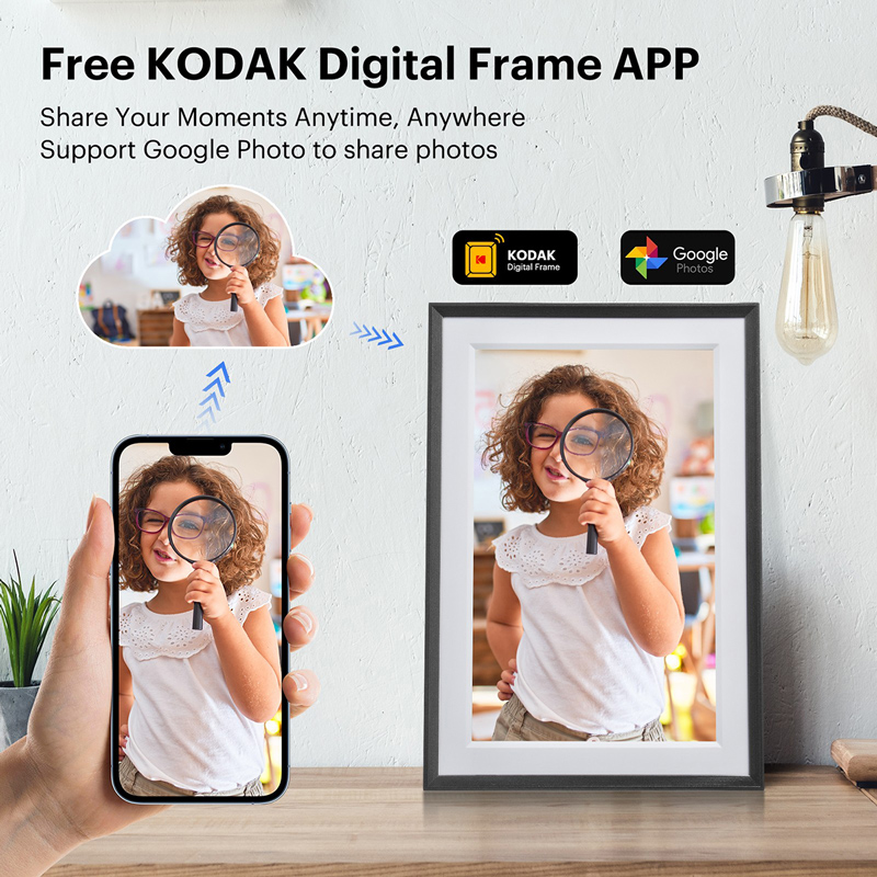 KODAK ψηφιακή κορνιζά RCF-1018 με 10.1" οθόνη αφής, 1+32GB, Wi-Fi, μαύρη | eLabstore.gr KODAK ψηφιακή κορνιζά RCF-1018 με 10.1" οθόνη αφής, 1+32GB, Wi-Fi, μαύρη | Οικιακός εξοπλισμός | elabstore.gr