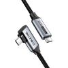 CABLETIME καλώδιο USB-C CT-CMCML-AG1, γωνιακό, 100W 20Gbps 4K, 1m, μαύρο | Καλώδια - Αντάπτορες | elabstore.gr