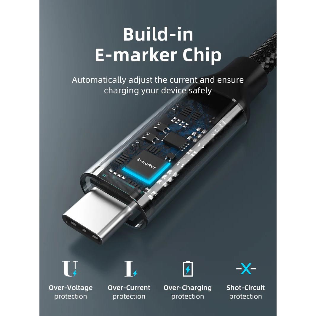 CABLETIME καλώδιο USB-C CT-CMCML-AG1, γωνιακό, 100W 20Gbps 4K, 1m, μαύρο | eLabstore.gr CABLETIME καλώδιο USB-C CT-CMCML-AG1, γωνιακό, 100W 20Gbps 4K, 1m, μαύρο - Image 6