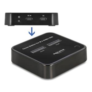 DELOCK docking station 64177, clone function, 2x M.2 NVMe 10 Gbps, μαύρο | eLabstore.gr DELOCK docking station 64177, clone function, 2x M.2 NVMe 10 Gbps, μαύρο | Συνοδευτικά PC | elabstore.gr