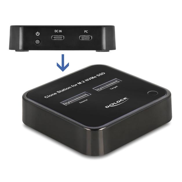 DELOCK docking station 64177, clone function, 2x M.2 NVMe 10 Gbps, μαύρο | eLabstore.gr DELOCK docking station 64177, clone function, 2x M.2 NVMe 10 Gbps, μαύρο | Συνοδευτικά PC | elabstore.gr