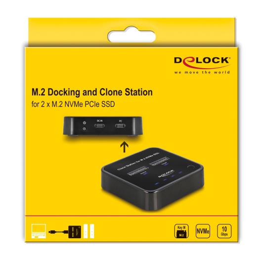 DELOCK docking station 64177, clone function, 2x M.2 NVMe 10 Gbps, μαύρο | eLabstore.gr DELOCK docking station 64177, clone function, 2x M.2 NVMe 10 Gbps, μαύρο - Image 6