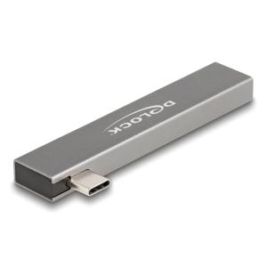 DELOCK USB hub 64274, 3x θυρών, 10Gbps, USB-C σύνδεση, γκρι | Συνοδευτικά PC | elabstore.gr