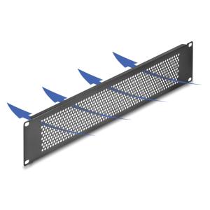 DELOCK κάλυμμα panel 67036 για 19"/2U rack, με αεραγωγούς, μαύρο | Εξοπλισμός IT | elabstore.gr