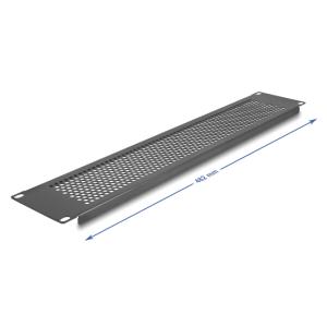 DELOCK κάλυμμα panel 67036 για 19"/2U rack, με αεραγωγούς, μαύρο | Εξοπλισμός IT | elabstore.gr