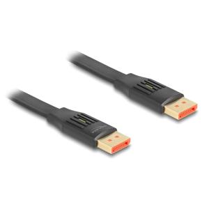 DELOCK καλώδιο DisplayPort 81006, flat, 8K/60Hz 32.4 Gbps HDR, 2m, μαύρο | Καλώδια - Αντάπτορες | elabstore.gr