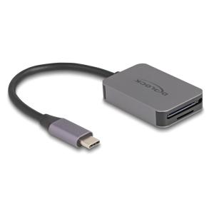 DELOCK card reader 91009 για SD & micro SD, USB-C, 5 Gbps, γκρι | Συνοδευτικά PC | elabstore.gr