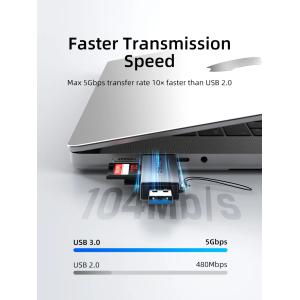 CABLETIME card reader CT-ACSD3-AG, SD/micro SD, USB/USB-C, 5Gbps, γκρι | Συνοδευτικά PC | elabstore.gr
