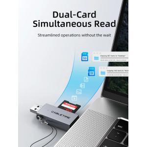 CABLETIME card reader CT-ACSD3-AG, SD/micro SD, USB/USB-C, 5Gbps, γκρι | eLabstore.gr