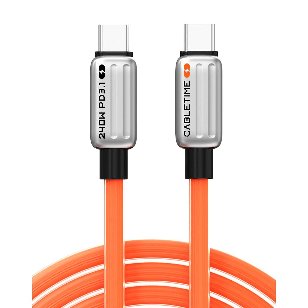 CABLETIME καλώδιο USB-C CT-CM240-ZSO1, 240W, 480Mbps, 1m, πορτοκαλί | eLabstore.gr CABLETIME καλώδιο USB-C CT-CM240-ZSO1, 240W, 480Mbps, 1m, πορτοκαλί | Καλώδια - Αντάπτορες | elabstore.gr