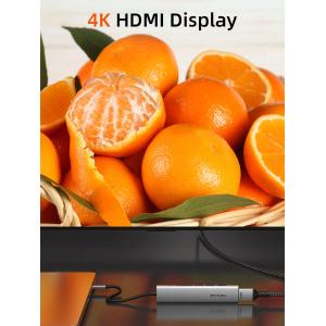 CABLETIME docking station CT-HBP2-AG7, 7 θυρών, USB-C, 4K, 100W, γκρι | Συνοδευτικά PC | elabstore.gr