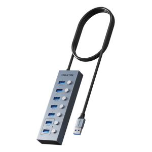 CABLETIME USB hub CT-HUBU7-AG, 7x θυρών, 5Gbps, USB σύνδεση, 1m, γκρι | Συνοδευτικά PC | elabstore.gr