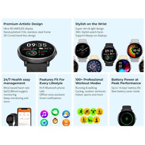 ZEBLAZE smartwatch GTR 3 Pro, heart rate, 1.43" AMOLED, IP68, μαύρο | Mobile Συσκευές | elabstore.gr