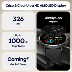ZEBLAZE smartwatch GTR 3 Pro, heart rate, 1.43" AMOLED, IP68, μαύρο | Mobile Συσκευές | elabstore.gr