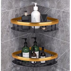 HOME USE γωνιακό ράφι τοίχου HUH-0157, μεταλλικό, 28x5.5x21cm, χρυσό | Οικιακός εξοπλισμός | elabstore.gr