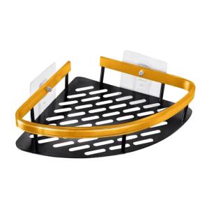 HOME USE γωνιακό ράφι τοίχου HUH-0157, μεταλλικό, 28x5.5x21cm, χρυσό | Οικιακός εξοπλισμός | elabstore.gr