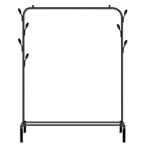 HOME USE κρεμάστρα δαπέδου HUH-0179, μεταλλική, 110x40x150cm, μαύρη | Οικιακός εξοπλισμός | elabstore.gr