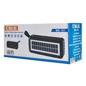 CMIK φορητό ραδιόφωνο & ηχείο MK-101-RD, ηλιακό, BT/USB/TF/AUX, μαύρο | Εικόνα & Ήχος | elabstore.gr